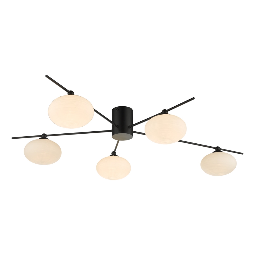 Där Lighting JAS5422 - Pinta-asenteinen kattokruunu JASPER 5xG9/25W/230V musta