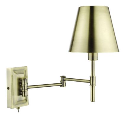 Där Lighting KEN0775 - Säädettävä seinävalaisin KENSINGTON 1xE14/25W/230V messinki