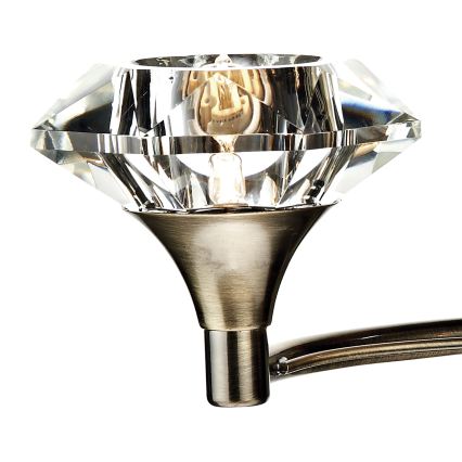 Där Lighting LUT0975 - Seinävalaisin LUTHER 2xG9/40W/230V messinki