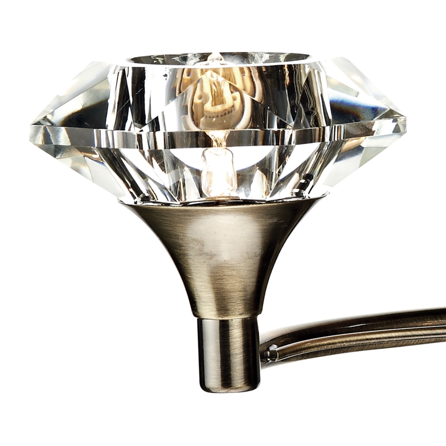 Där Lighting LUT0975 - Seinävalaisin LUTHER 2xG9/40W/230V messinki