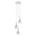 Där Lighting LYA0350 - Riippuvalaisin vaijerilla LYALL 3xG9/40W/230V kiiltävä kromi