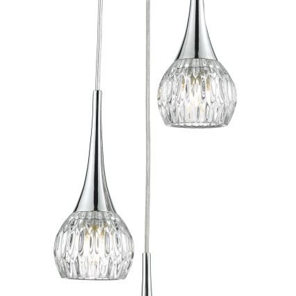 Där Lighting LYA0350 - Riippuvalaisin vaijerilla LYALL 3xG9/40W/230V kiiltävä kromi