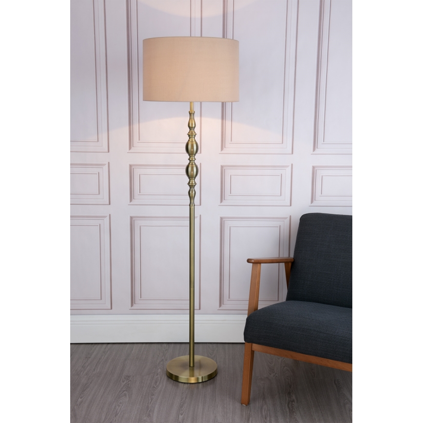 Där Lighting MAD4975 - Lattiavalaisin MADRID 1xE27/60W/230V ruskea/messinki