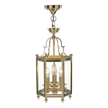 Där Lighting MOO0340 - Ketjullinen kattokruunu MOORGATE 3xE14/60W/230V, messinki