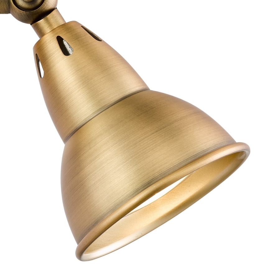 Där Lighting NAT0742 - NATHANIEL seinäspotti 1xGU10/11W/230V messinki