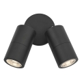 Där Lighting ORT0922 - LED-ulkoseinäkohdevalaisin ORTEGA 2xGU10/5W/230V IP65 musta