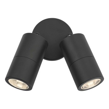 Där Lighting ORT0922 - LED-ulkoseinäkohdevalaisin ORTEGA 2xGU10/5W/230V IP65 musta