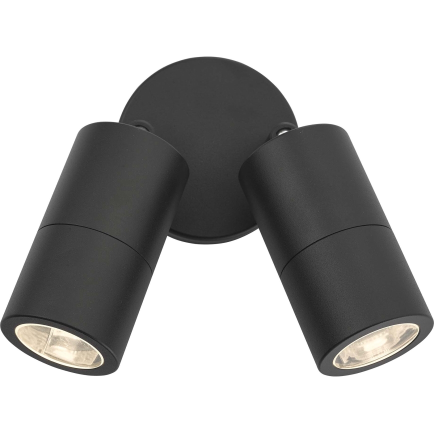 Där Lighting ORT0922 - LED-ulkoseinäkohdevalaisin ORTEGA 2xGU10/5W/230V IP65 musta