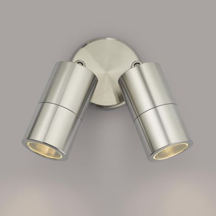 Där Lighting ORT0968 - LED ulkoseinäspotti ORTEGA 2xGU10/5W/230V IP65 kiiltävä kromi