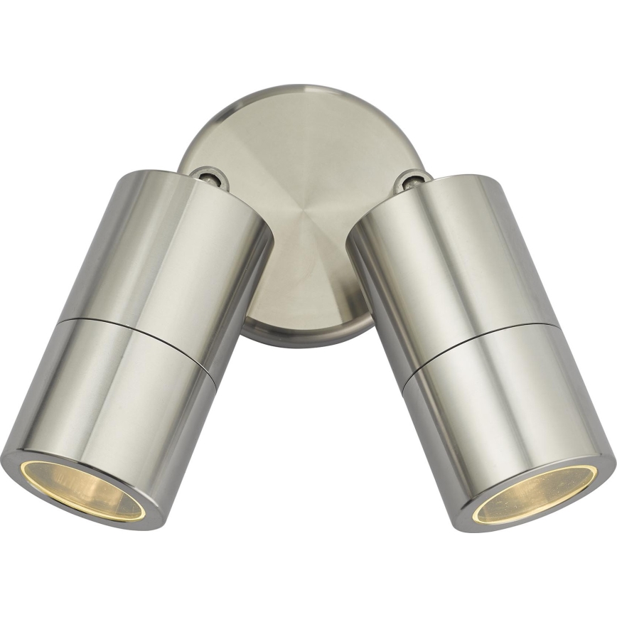 Där Lighting ORT0968 - LED ulkoseinäspotti ORTEGA 2xGU10/5W/230V IP65 kiiltävä kromi