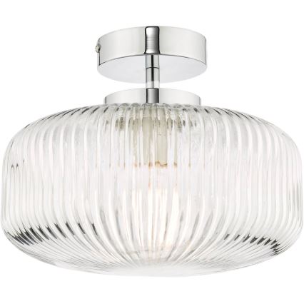 Där Lighting RIV5208 - Kylpyhuoneen pinta-asennettava kattovalaisin RIVA 1xE27/60W/230V IP44 kiiltävä kromi