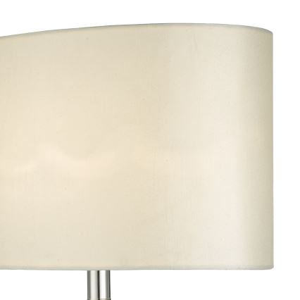 Där Lighting SYR4235 - Pöytälamppu SYRACUSE 1xE27/60W/230V kiiltävä kromi/kermanvärinen