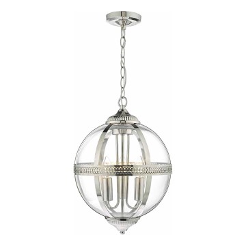 Där Lighting VAN0338 - Riippuvalaisin ketjulla VANESSA 3xE14/40W/230V, kiiltävä kromi
