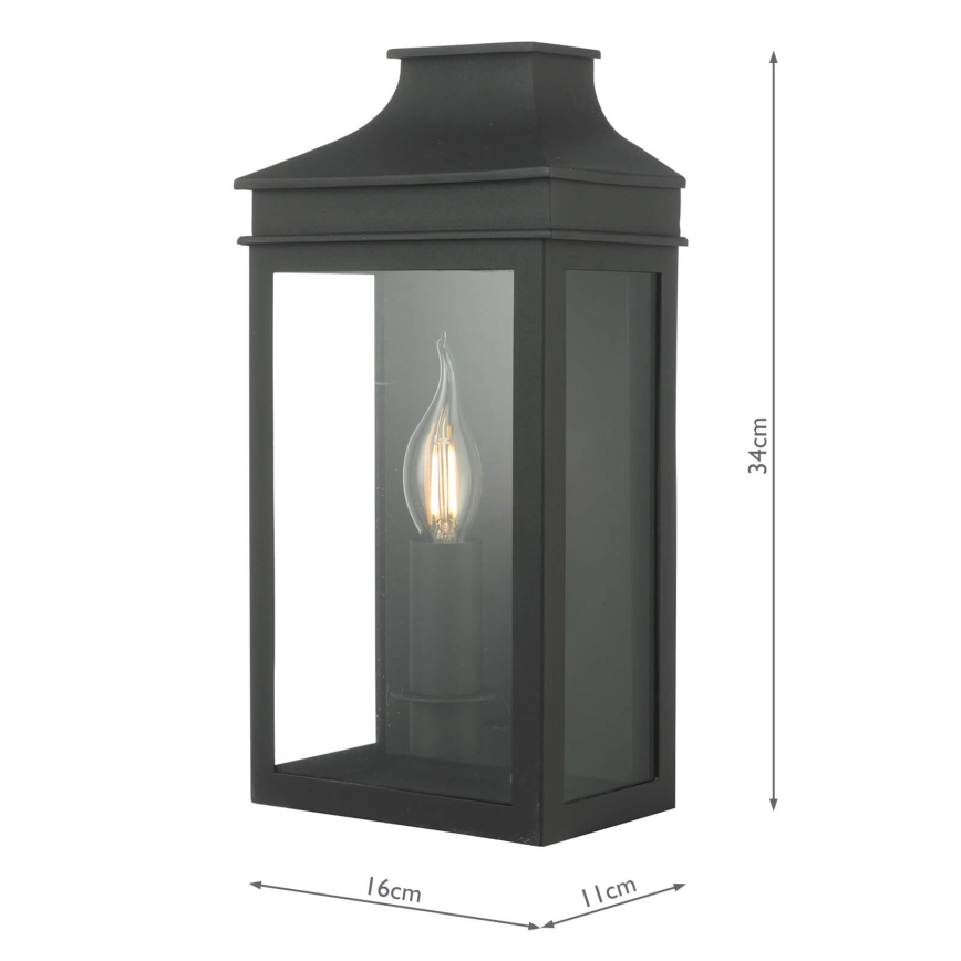 Där Lighting VAP5222 - Ulkoseinävalaisin VAPOUR 1xE14/60W/230V IP44 musta