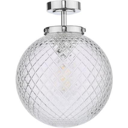 Där Lighting WAY0150 - Kylpyhuoneen kattovalaisin WAYNE 1xE27/40W/230V IP44 halkaisija 25 cm kiillotettu kromi