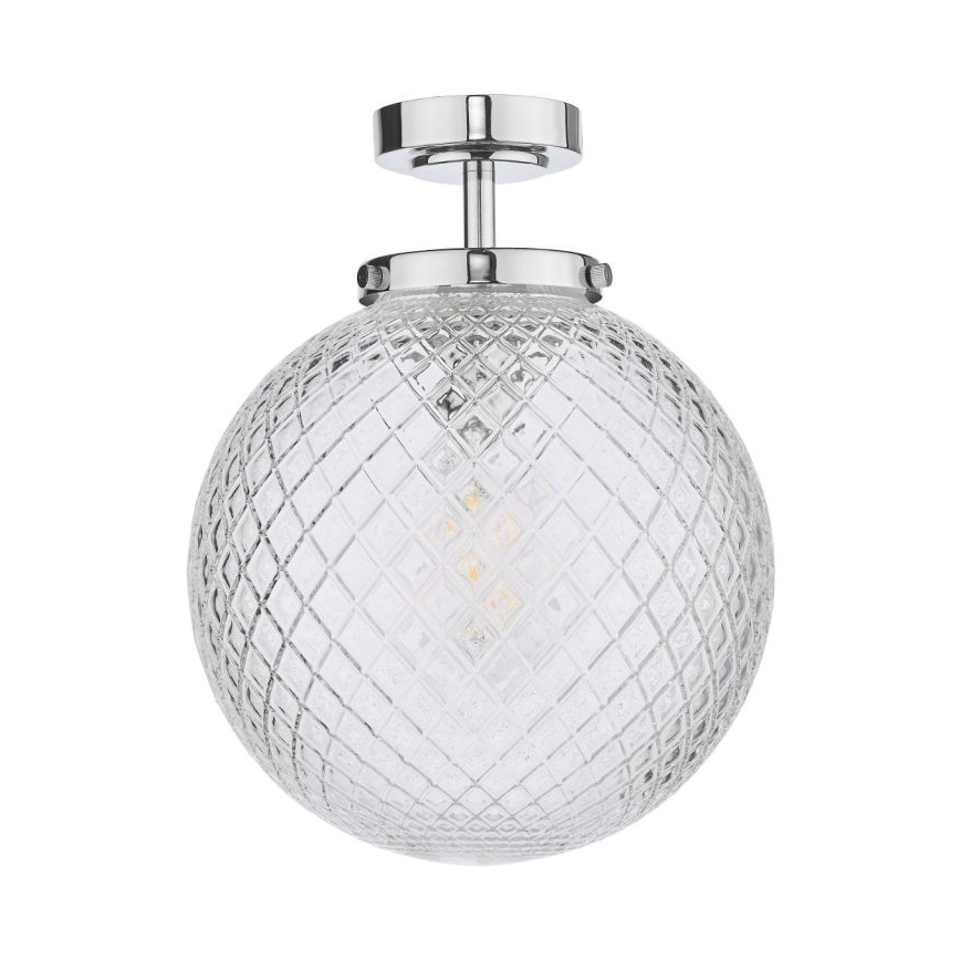 Där Lighting WAY0150 - Kylpyhuoneen kattovalaisin WAYNE 1xE27/40W/230V IP44 halkaisija 25 cm kiillotettu kromi