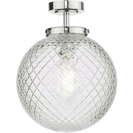 Där Lighting WAY0150 - Kylpyhuoneen kattovalaisin WAYNE 1xE27/40W/230V IP44 halkaisija 25 cm kiillotettu kromi