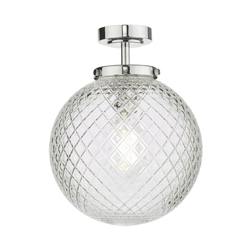 Där Lighting WAY0150 - Kylpyhuoneen kattovalaisin WAYNE 1xE27/40W/230V IP44 halkaisija 25 cm kiillotettu kromi