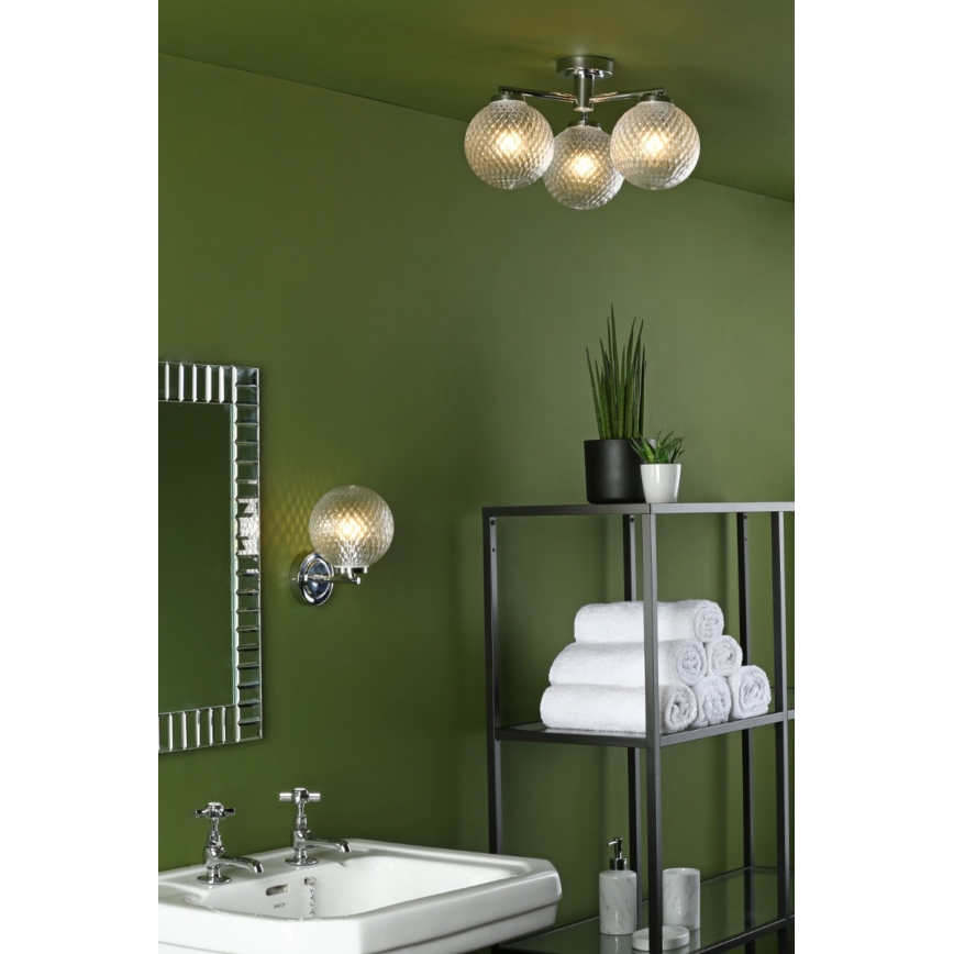Där Lighting WAY0750 - Kylpyhuoneen seinävalaisin WAYNE 1xG9/3W/230V IP44 kromi