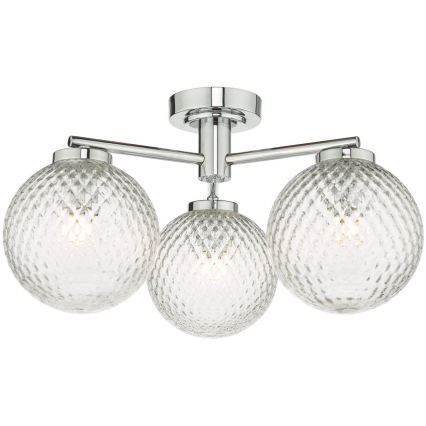 Där Lighting WAY5350 - Kylpyhuoneen pinta-asennettava kattovalaisin WAYNE 3xG9/3W/230V IP44 kiiltävä kromi