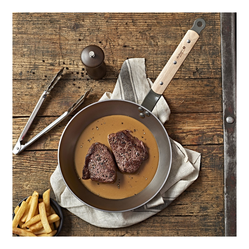 De Buyer 5710.24 - Paistinpannu MINERAL B BOIS 24 cm, teräs