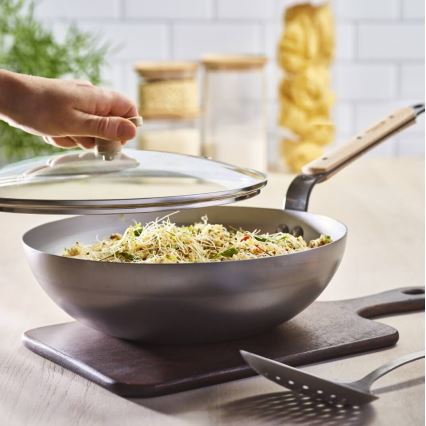 De Buyer 5717.28 - Wokkipannu MINERAL B BOIS 28 cm