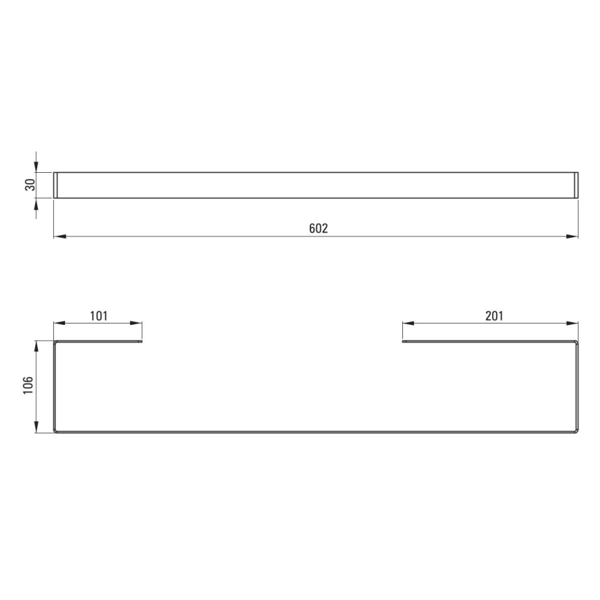 Deante ADM_A621 - MOKKO 60 cm seinäkiinnitteinen pyyheteline, valkoinen