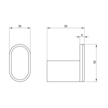 Deante ADR_0111 - Seinäkoukku ROUND, kiiltävä kromi