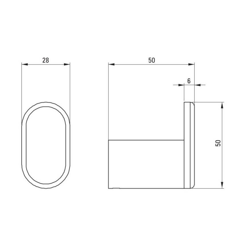 Deante ADR_0111 - Seinäkoukku ROUND, kiiltävä kromi