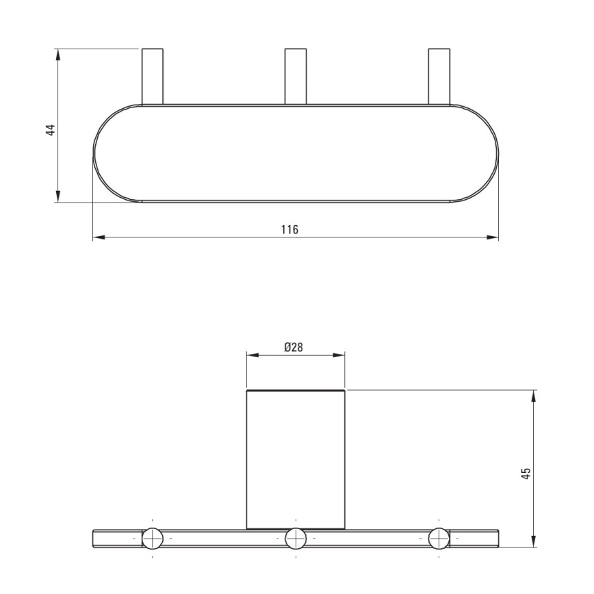 Deante ADR_N131 - seinäkoukku ROUND, musta