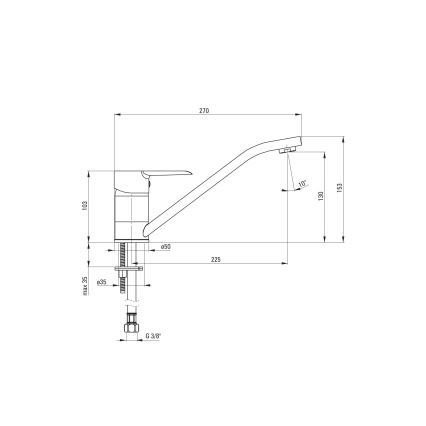 Deante BFC_060M - Pesualtaan hana CORIO kiiltävä kromi
