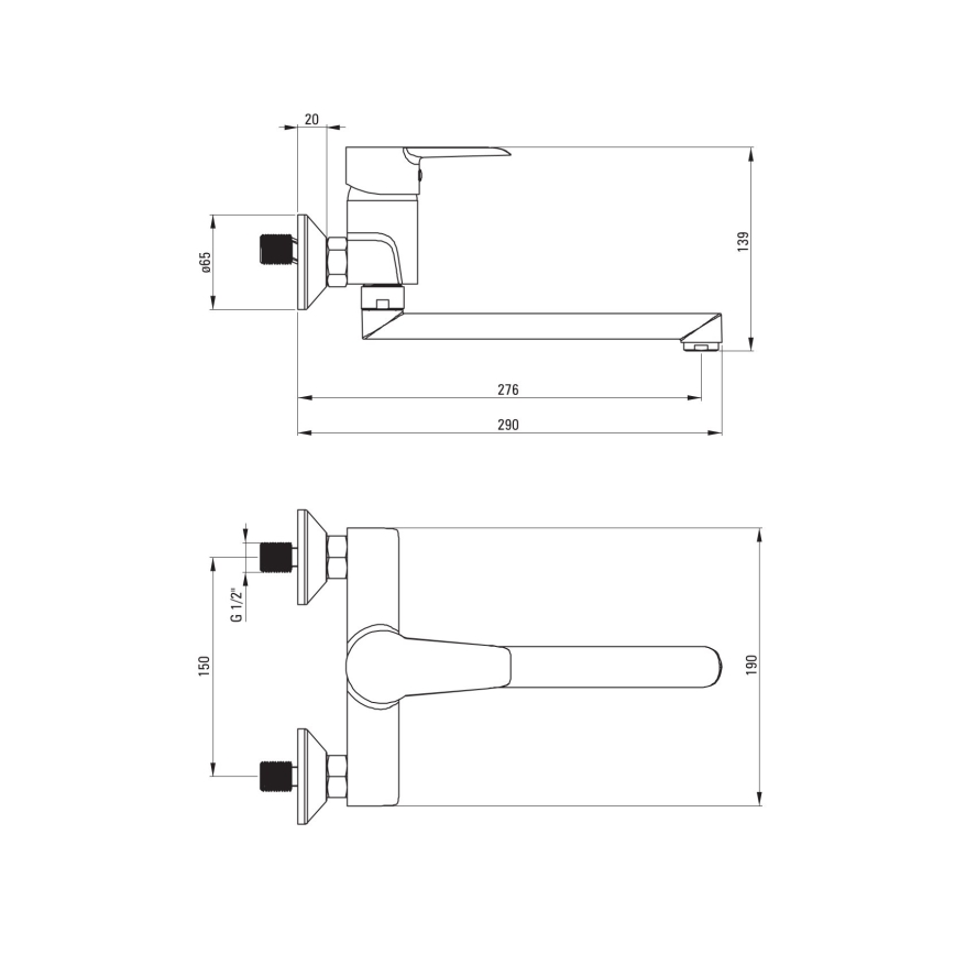 Deante BFC_080M - Pesualtaan hana CORIO kiiltävä kromi