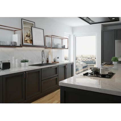 Deante BGB_B720 - Keittiöhana joustavalla GERBERA-kahvalla musta/kromi