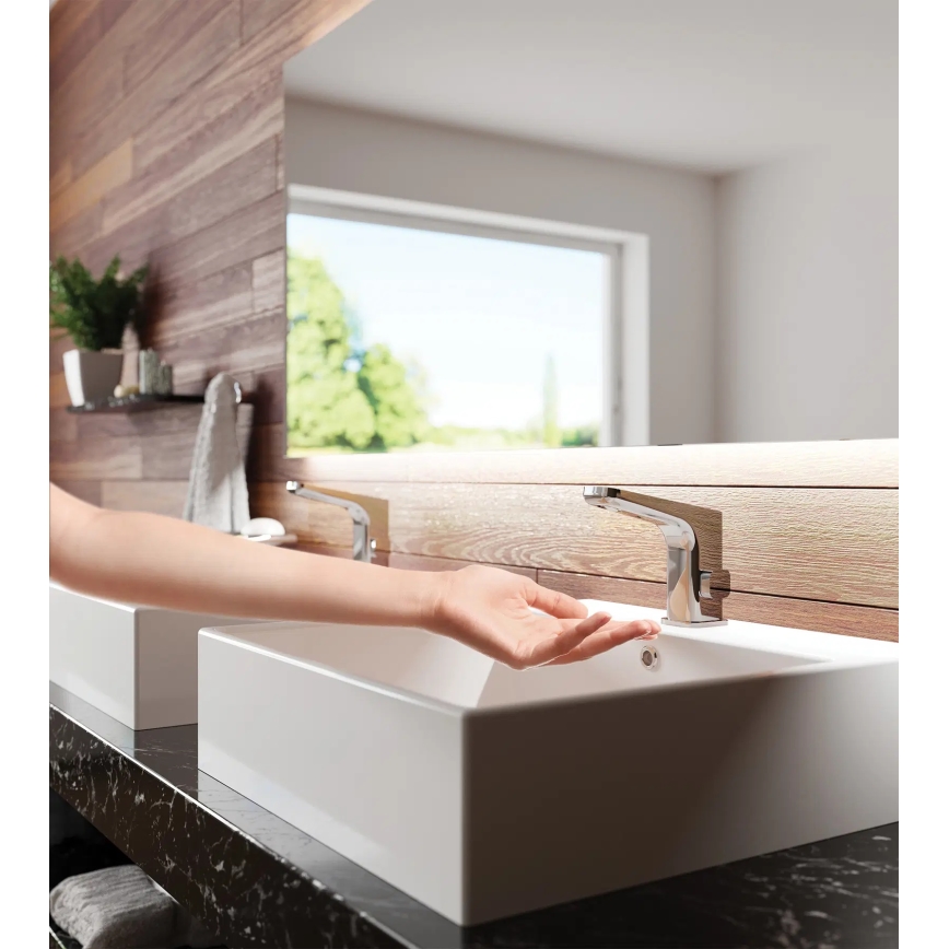 Deante BQH_029R - Kosketusvapaa altaan hana lämpötilan säädöllä HIACYNT 4xAA kiiltävä kromi