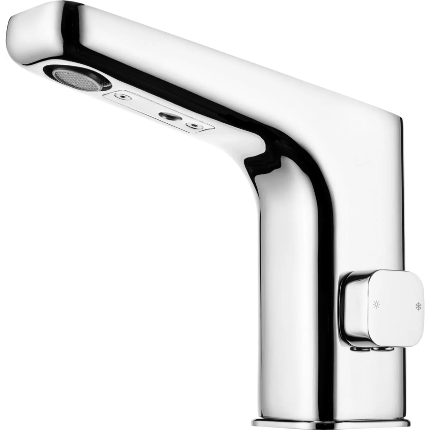 Deante BQH_029R - Kosketusvapaa altaan hana lämpötilan säädöllä HIACYNT 4xAA kiiltävä kromi
