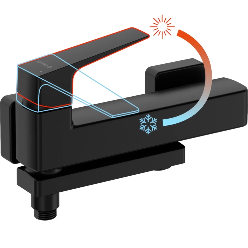 Deante BQL_N12M - Taittuva BLUR-ammehana, musta