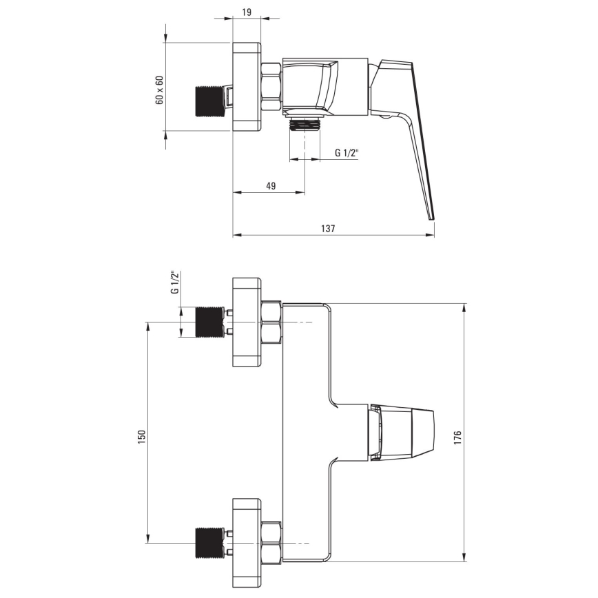 Deante BQL_N40M - Suihkusekoitin BLUR musta