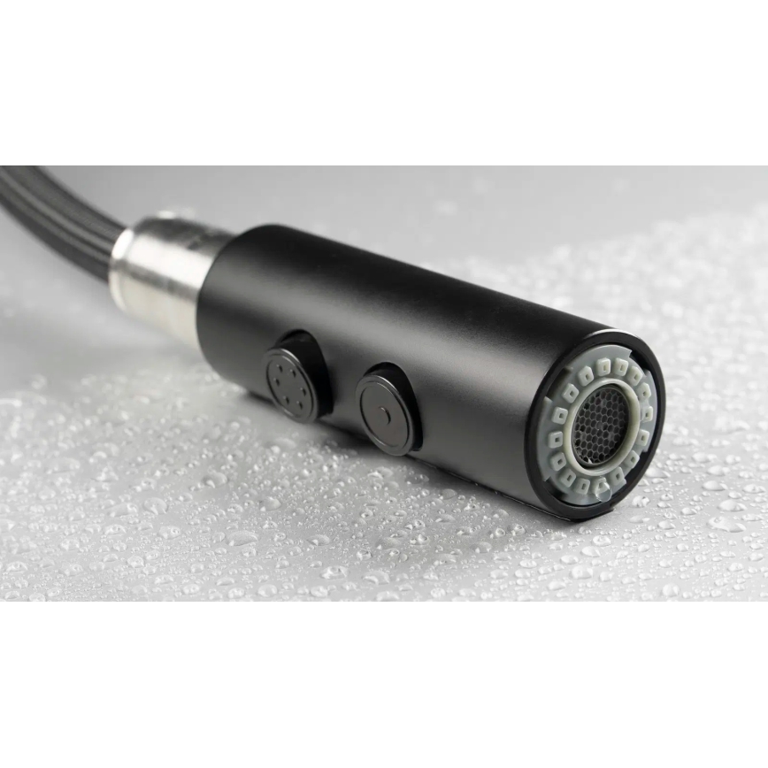 Deante BQO_N72M - Tiskihana ulosvedettävällä ruiskulla OLFATO musta