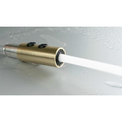 Deante BQO_R72M - Tiskihana ulosvedettävällä ruiskulla OLFATO harjattu kulta