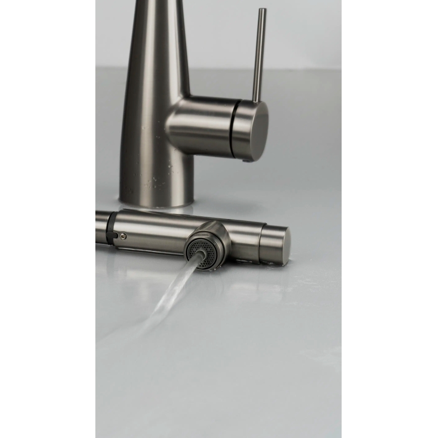 Deante BRE_D75M - Tiskihana ulosvedettävällä ruiskulla ERIDAN titaani