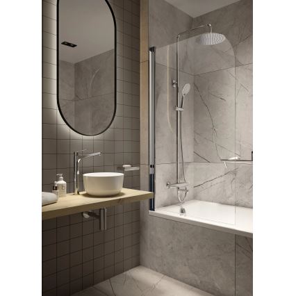 Deante CDJ_6U2S - Tasoon asennettava pesuallas JASMIN halkaisija 28 cm keramiikka/valkoinen