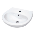 Deante CDJ_6U4W - Seinäkiinnitteinen pesuallas hana-aukolla JASMIN 45,7x36,4 cm keramiikka/valkoinen