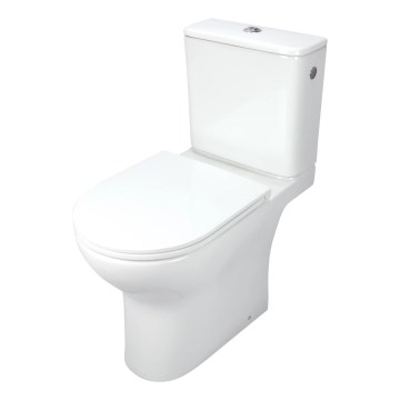 Deante CDJD6RPS - Lattiakiinnitteinen WC-istuin JASMIN, keraaminen/valkoinen, istuinkansi mukana