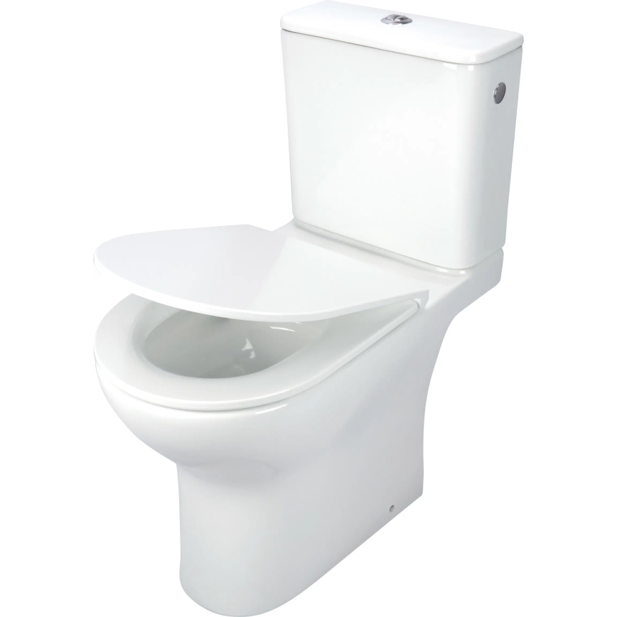 Deante CDJD6RPS - Lattiakiinnitteinen WC-istuin JASMIN, keraaminen/valkoinen, istuinkansi mukana