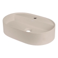 Deante CQS_5U6B - Altaan päälle asennettava pesuallas hanan reiällä SILIA 35x55 cm graniitti/beige