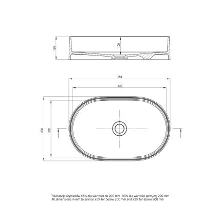 Deante CQS_5U6S - Pöytätason allas SILIA 35x55 cm graniitti/beige