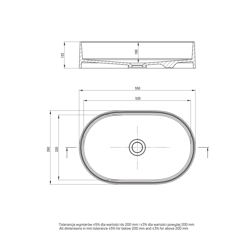 Deante CQS_5U6S - Pöytätason allas SILIA 35x55 cm graniitti/beige