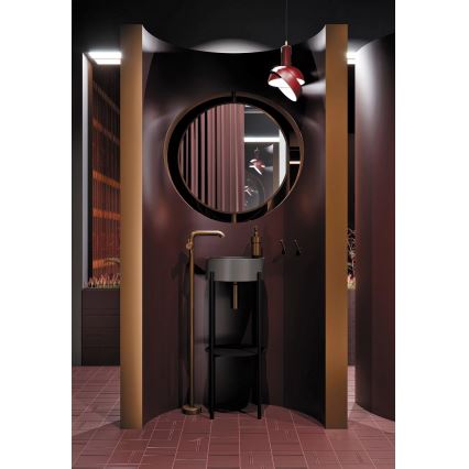 Deante CQS_SU4S - SILIA tason päälle asennettava pesuallas, halkaisija 36 cm, graniittikomposiitti/metallinhohtoinen harmaa