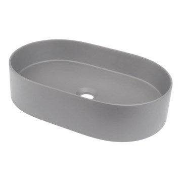 Deante CQS_SU6S - Tasoon asennettava pesuallas SILIA 35x55 cm graniitti/metallinhohtoinen harmaa