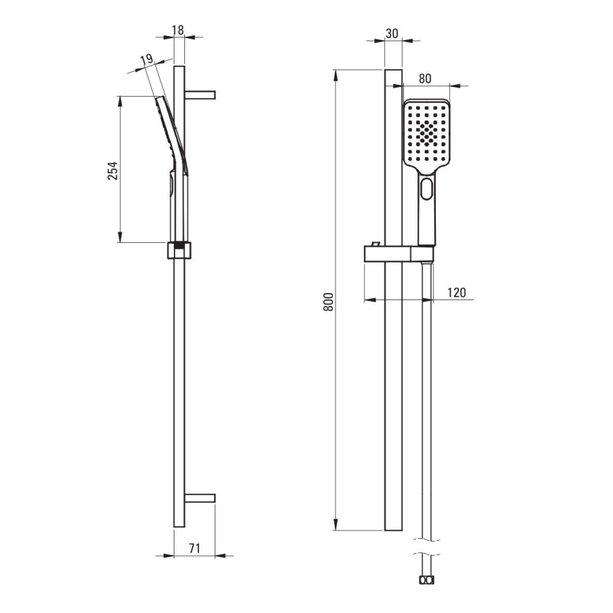 Deante NGA_052K - ALPINIA-suihkusetti, kiiltävä kromi